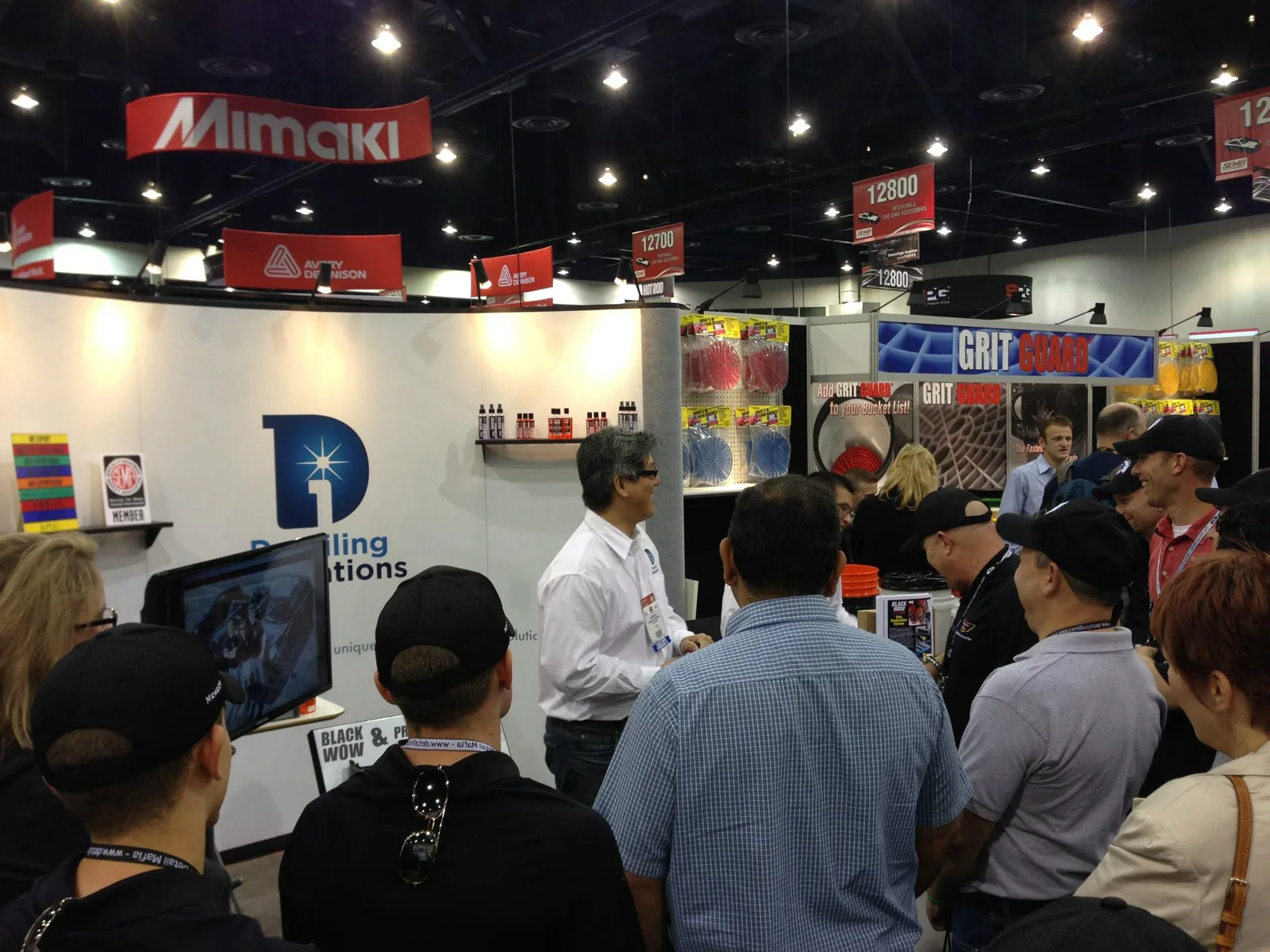Richard presenting to a packed crowd at SEMA