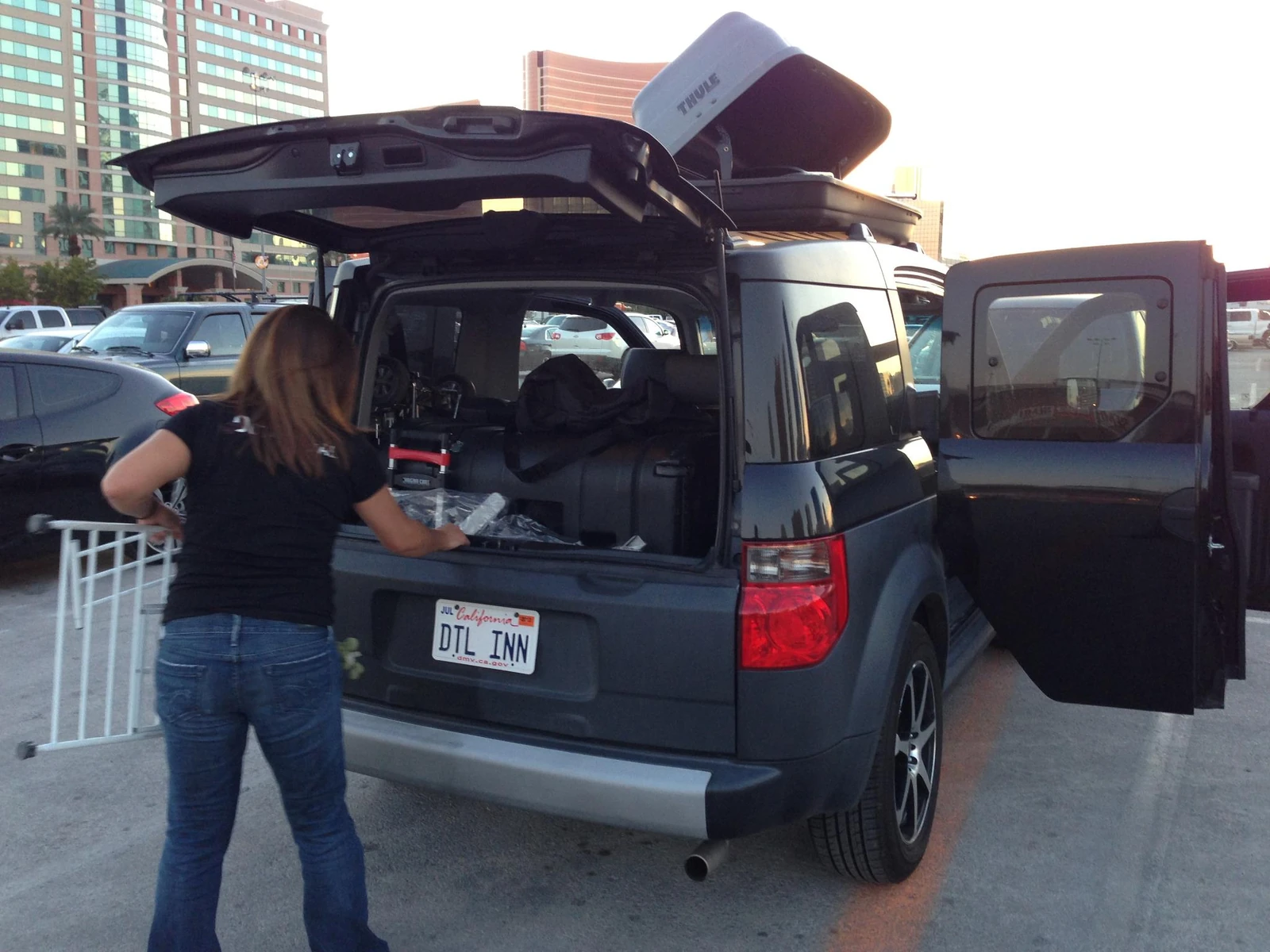 Loading the DTL INN — GillianMay packing for SEMA